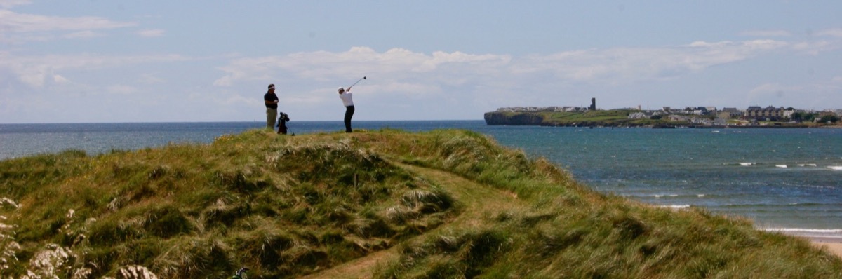 Teeing off at Lahinch GC